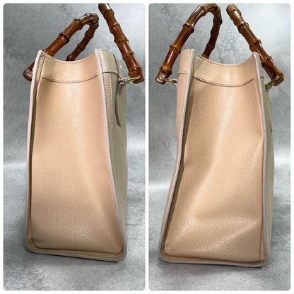 Gucci Diana Handbag Bamboo White Leather — view 7