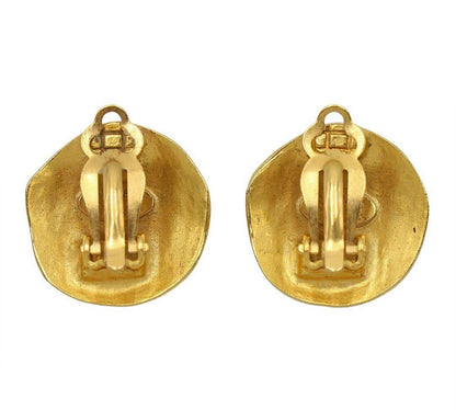 Chanel Coco Mark Round Earrings