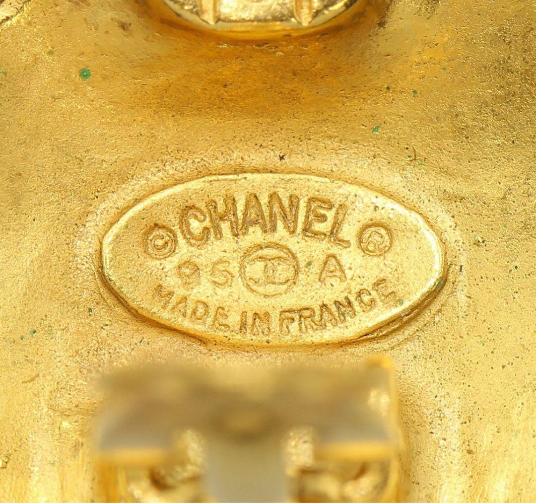 Chanel Coco Mark Round Earrings
