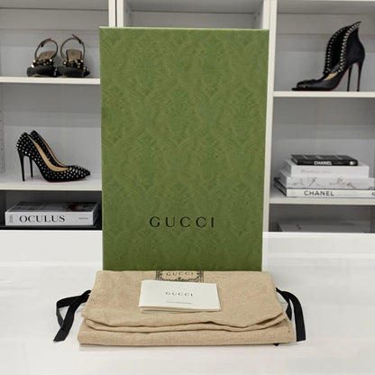 Gucci Leather Double G Ggmarmont Loafers Black