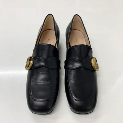Gucci Leather Double G Ggmarmont Loafers Black