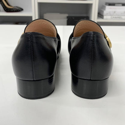 Gucci Leather Double G Ggmarmont Loafers Black