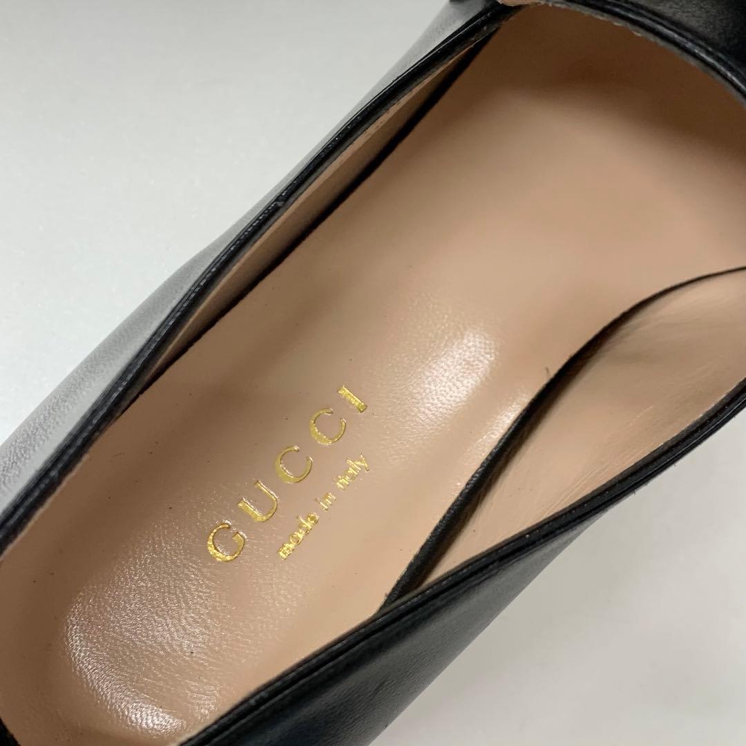 Gucci Leather Double G Ggmarmont Loafers Black