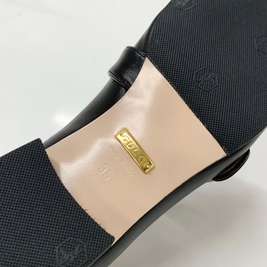 Gucci Leather Double G Ggmarmont Loafers Black