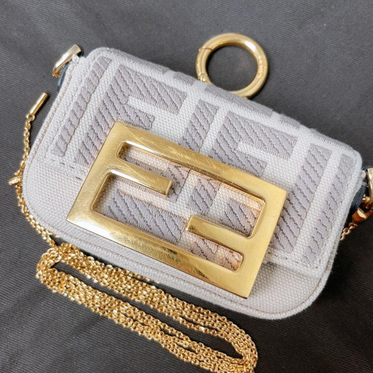 Fendi Nano Baguette Charm 2-Way Zucca Mini