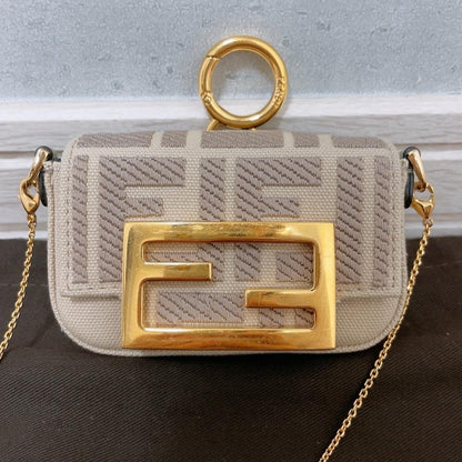 Fendi Nano Baguette Charm 2-Way Zucca Mini — view 2