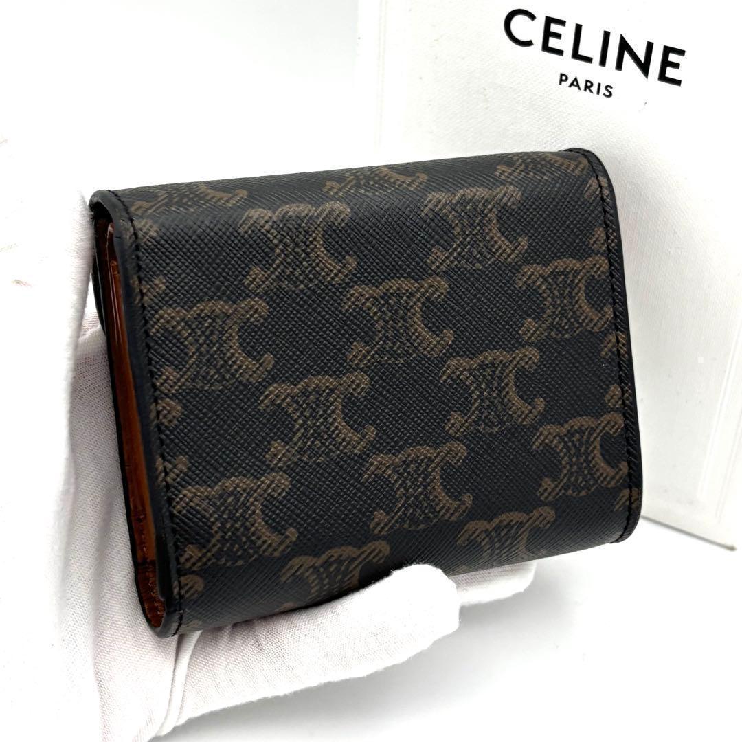 Celine Wallet Small Flap All Over Pattern Triomphe — view 2
