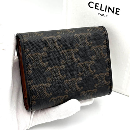 Celine Wallet Small Flap All Over Pattern Triomphe — view 2