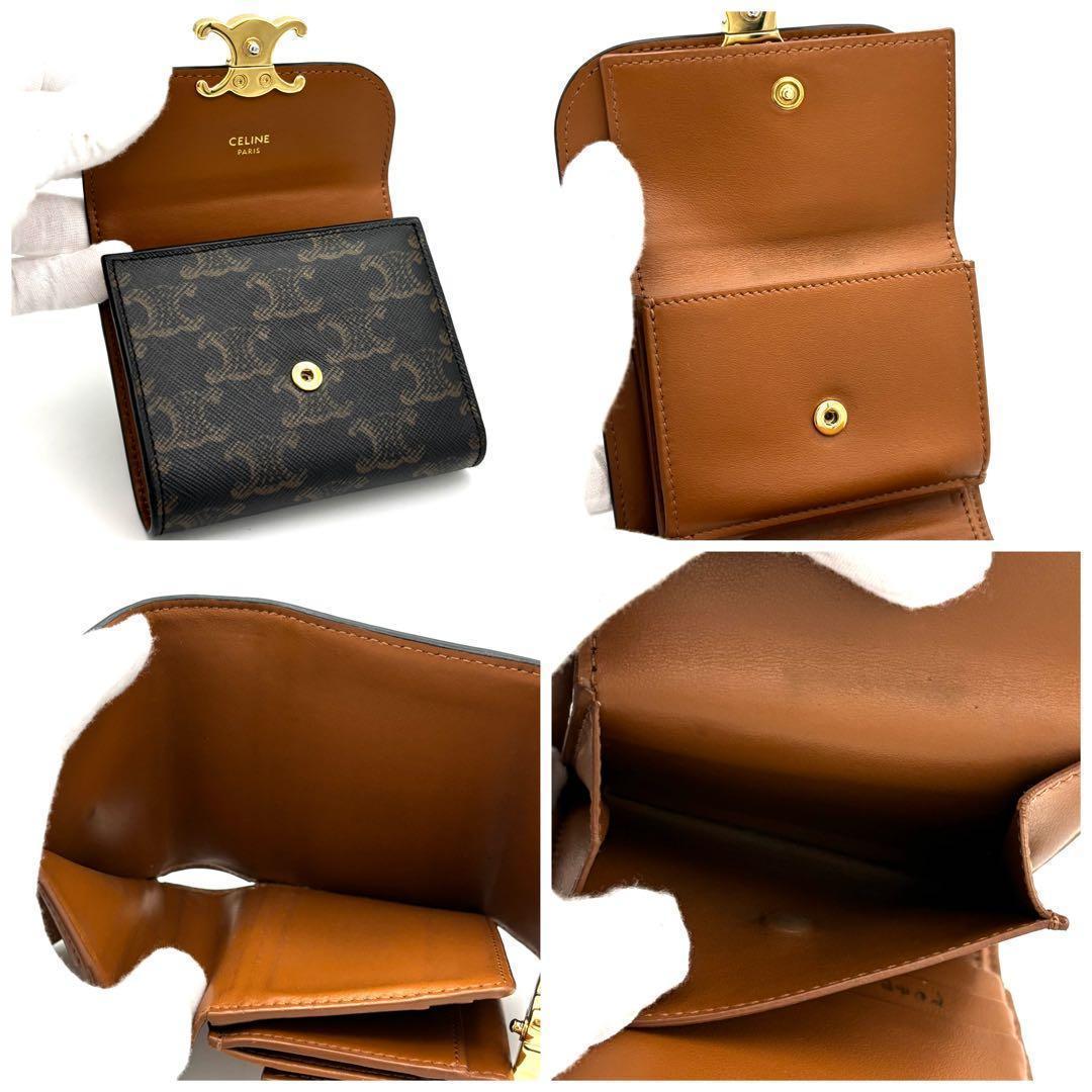 Celine Wallet Small Flap All Over Pattern Triomphe — view 5
