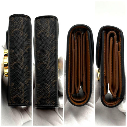 Celine Wallet Small Flap All Over Pattern Triomphe — view 6