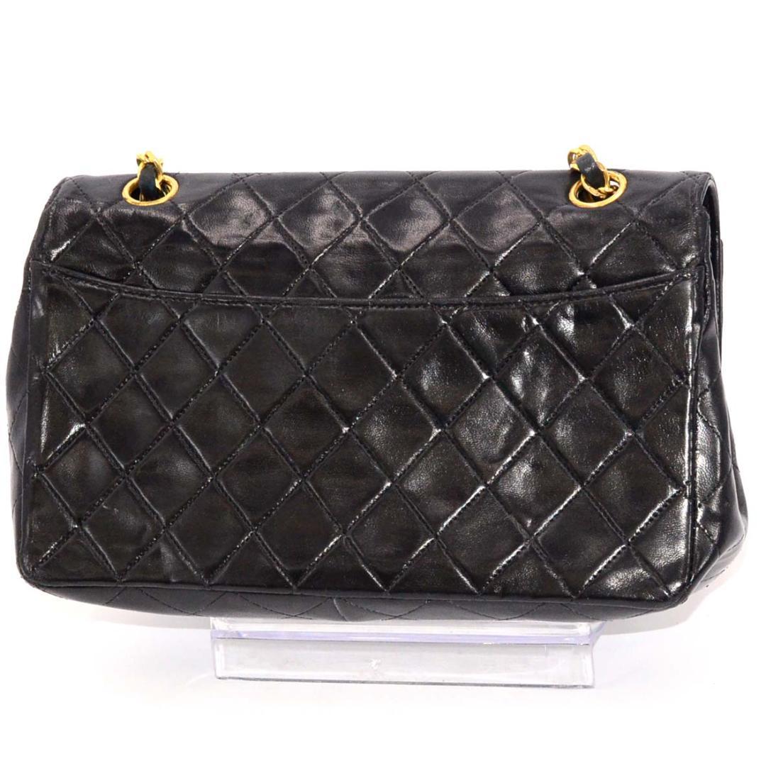Chanel Quilted Lamb Turnlock Chain Shoulder Bag