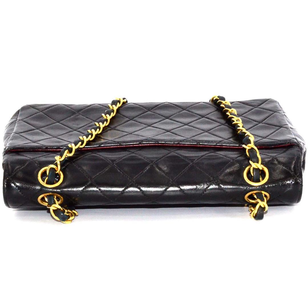 Chanel Quilted Lamb Turnlock Chain Shoulder Bag