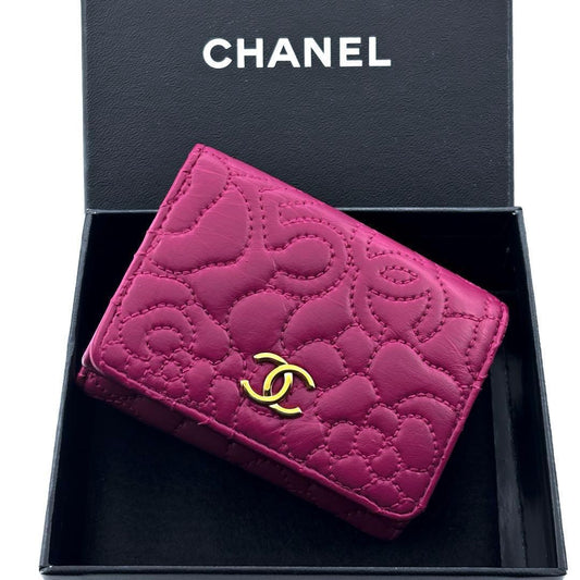 Chanel Wallet Camellia Stitch Trifold