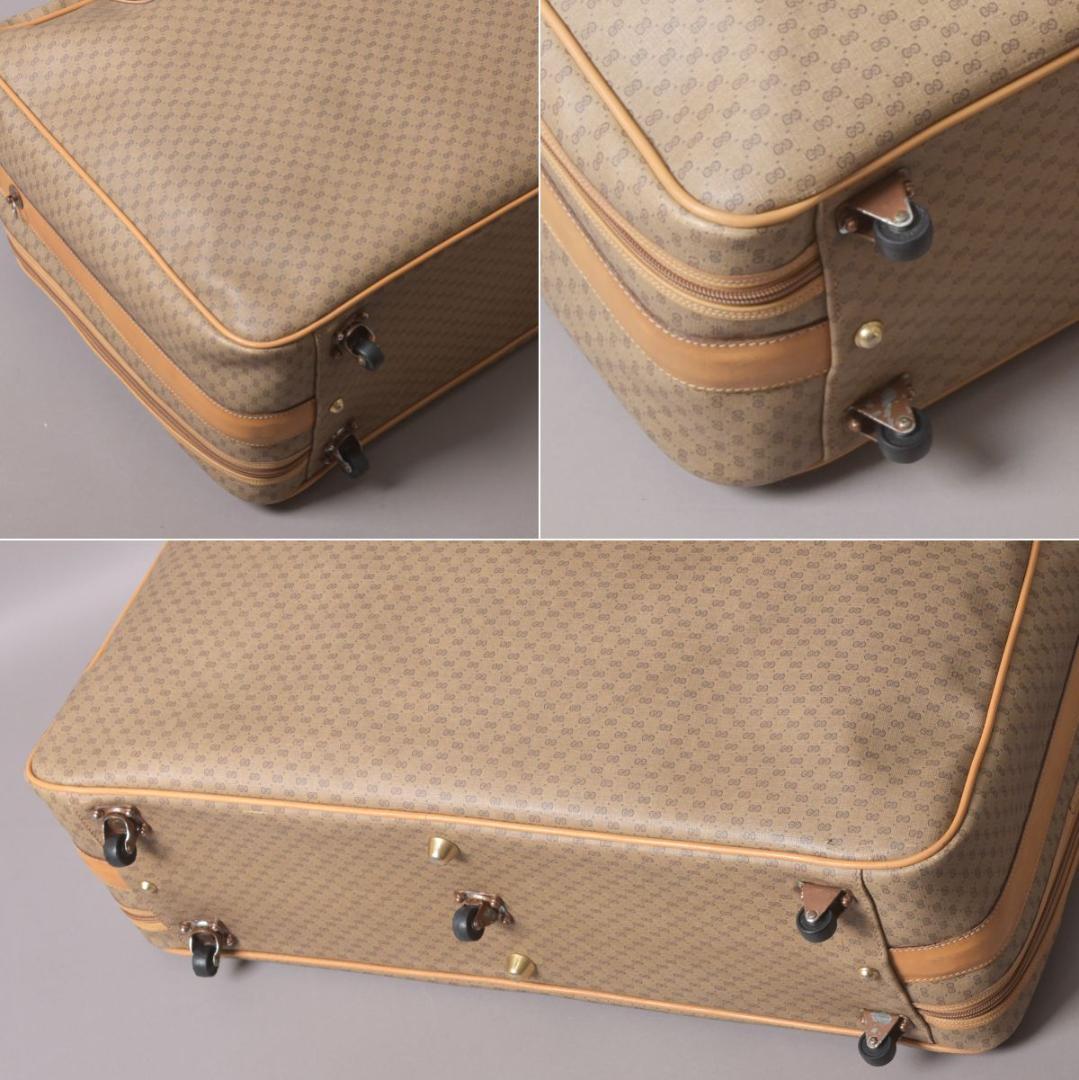 Gucci Vintage Micro GG Trunk 75 Boston Leather Beige Travel — view 8