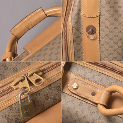 Gucci Vintage Micro GG Trunk 75 Boston Leather Beige Travel — view 9