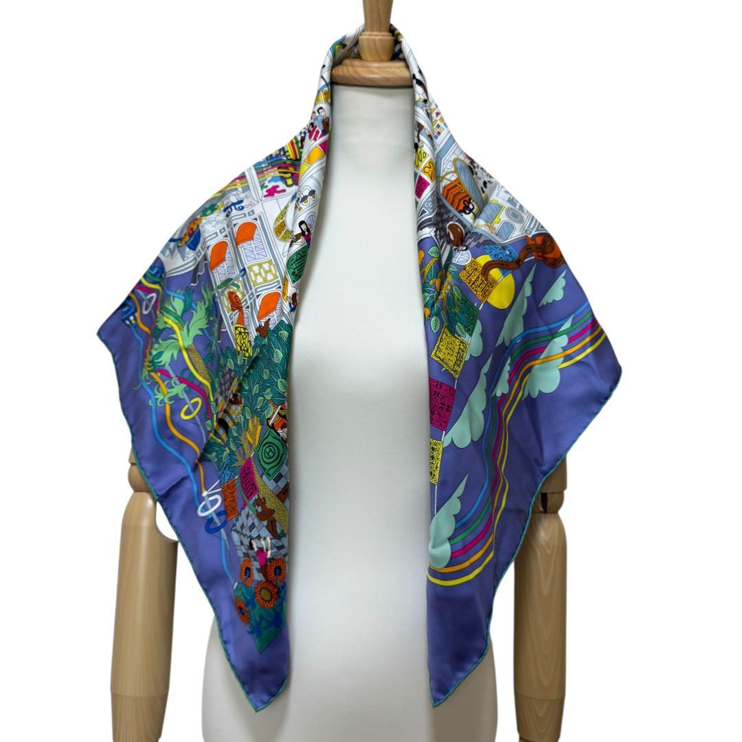 Hermes Carre 90 Maison de Scarf Silk — view 4