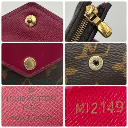 Louis Vuitton Monogram Portefeuille Zoe Trifold Wallet Fuchsia
