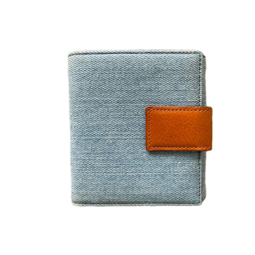 Dior John Galliano Era Denim Floral Embroidery Wallet — view 4