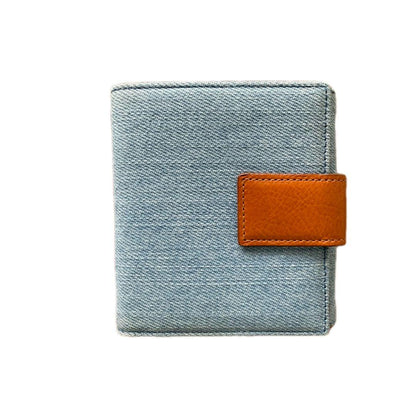 Dior John Galliano Era Denim Floral Embroidery Wallet — view 4