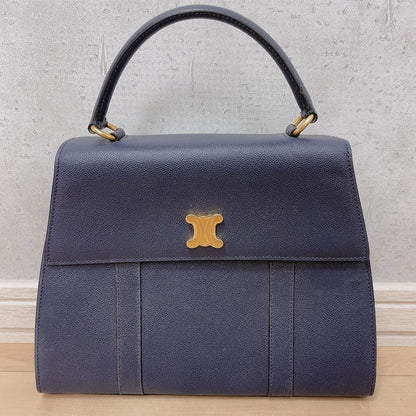 Celine Triomphe Leather 2-Way Handbag Blue — view 2