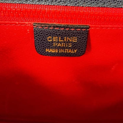 Celine Triomphe Leather 2-Way Handbag Blue — view 9