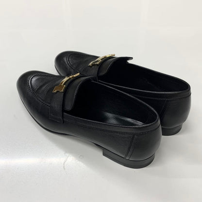 Hermes Paris H Leather Loafers Black — view 4