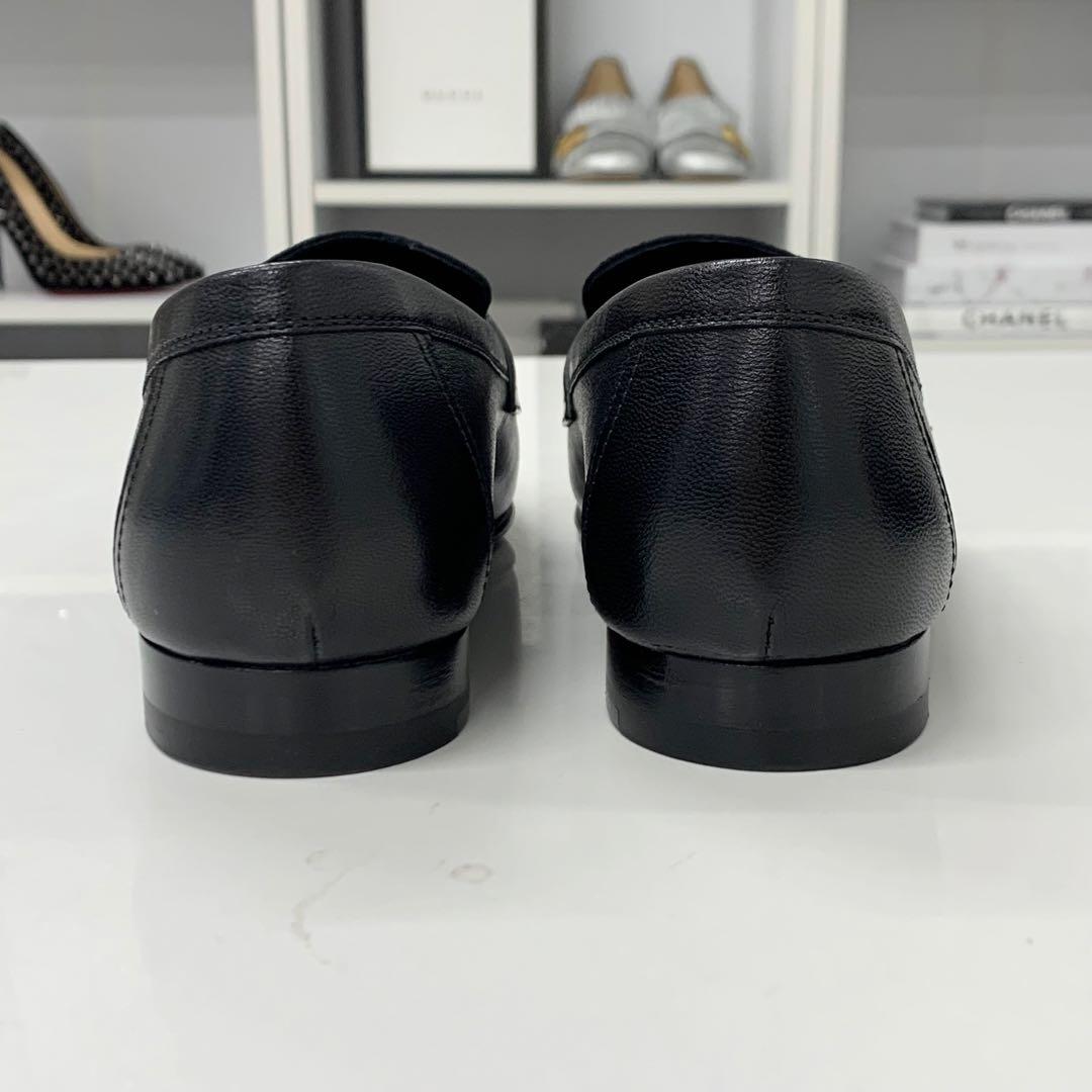 Hermes Paris H Leather Loafers Black — view 5