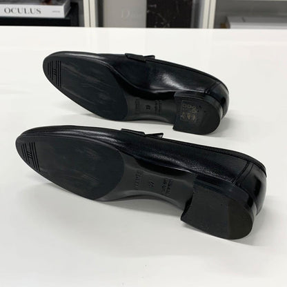 Hermes Paris H Leather Loafers Black — view 6
