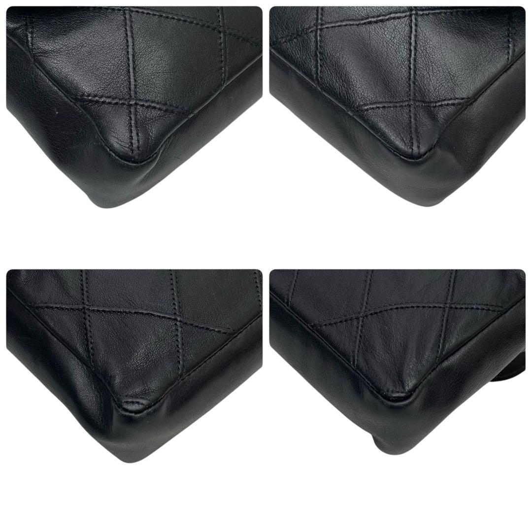 Chanel Bicolore Matelasse Waist Bag Pouch Coco Mark Black