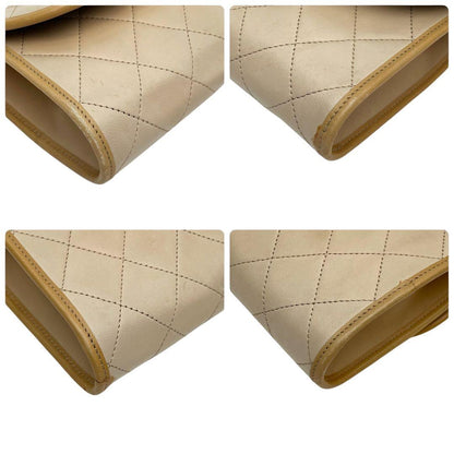 Chanel Mini Quilted Lambskin Chain Shoulder Bag Beige