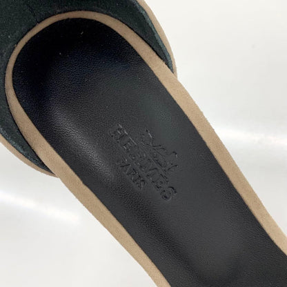Hermes Glam 105 Suede Chaine D'ancre Metal Sandals — view 7