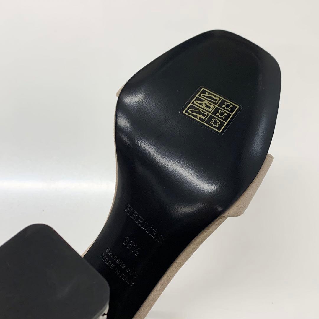 Hermes Glam 105 Suede Chaine D'ancre Metal Sandals — view 8