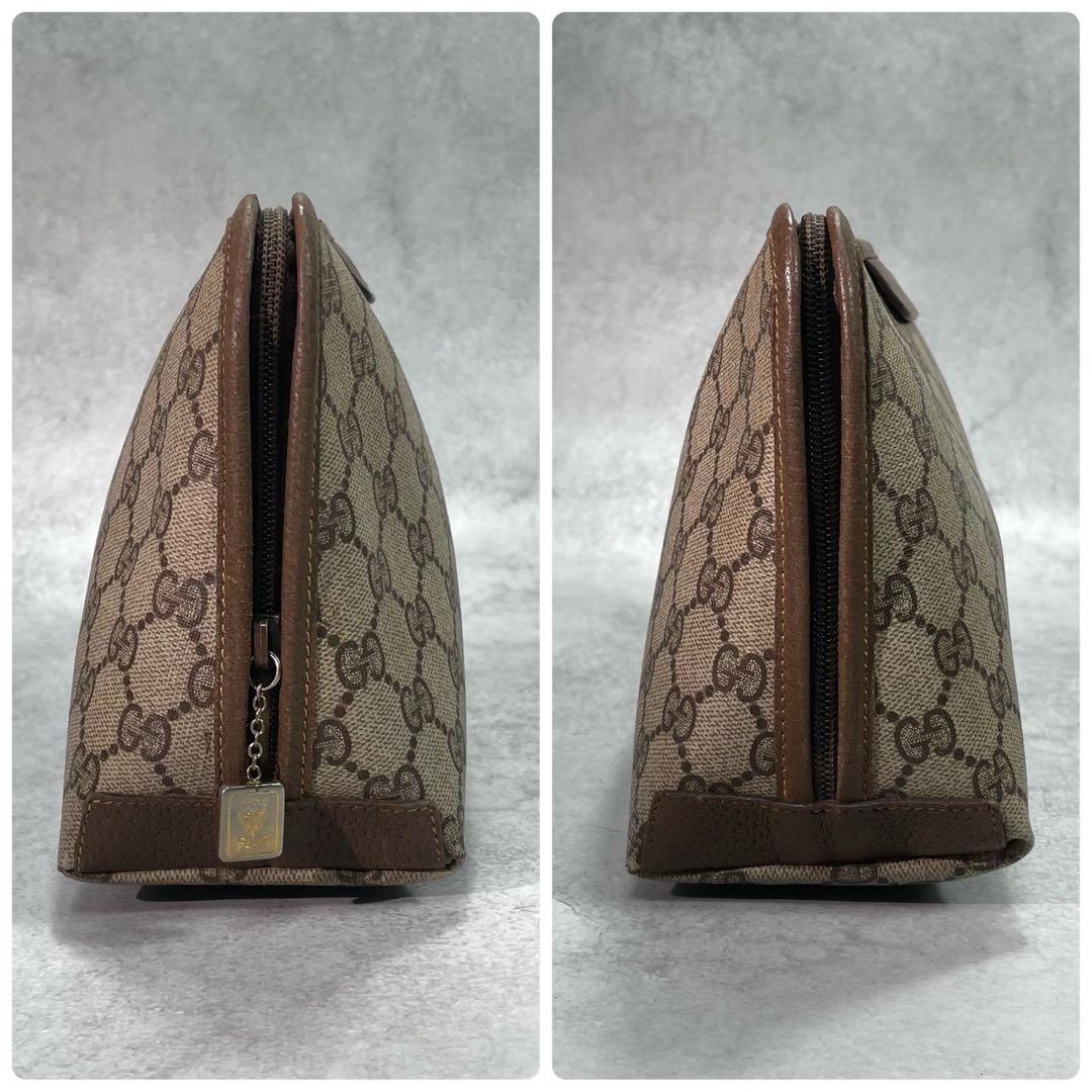 Gucci GG Clutch Brown Leather Logo Second — view 5