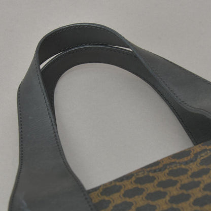 Celine Macadam Handbag Tote Leather Black Triomphe — view 5