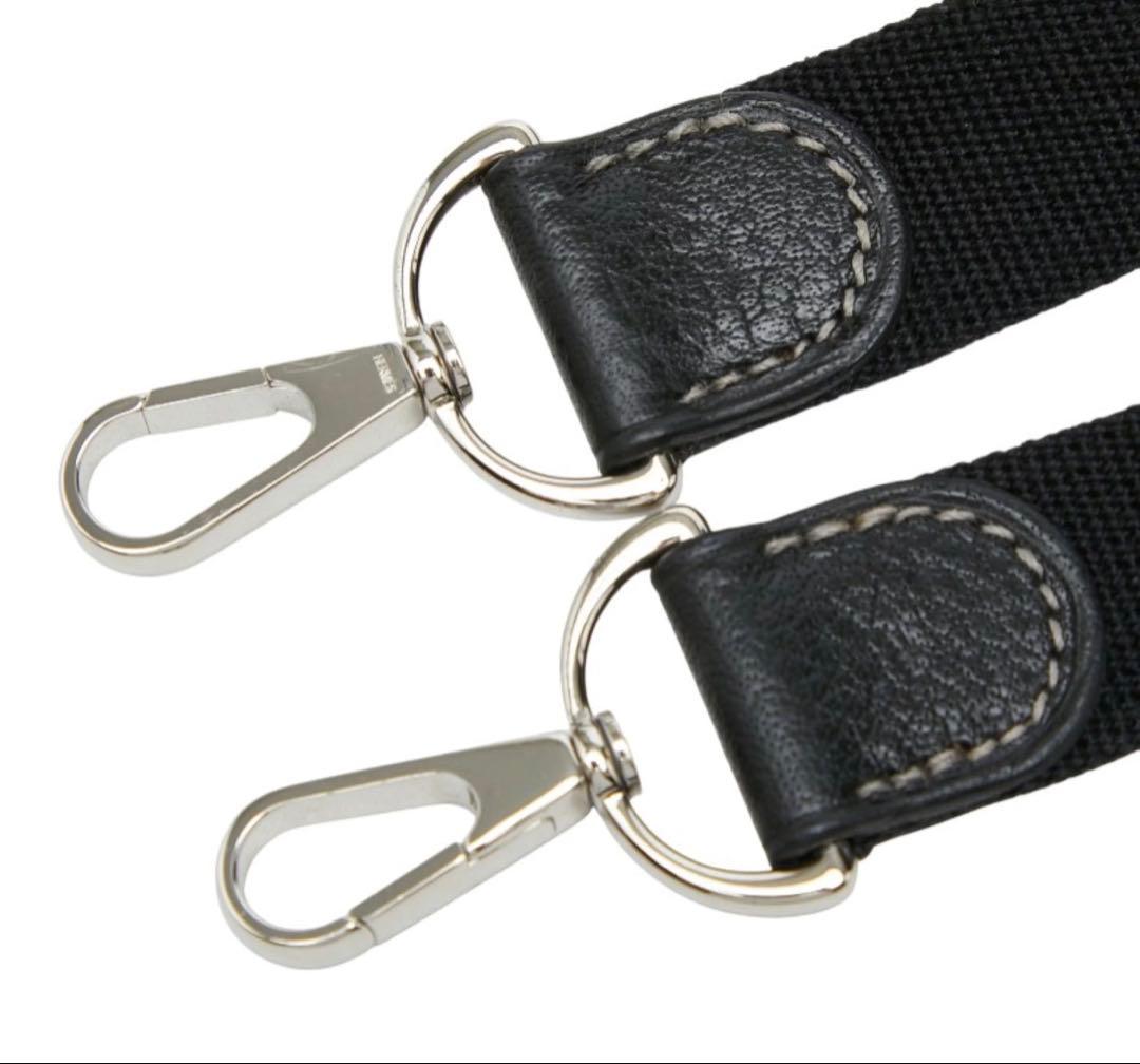 Hermes Shoulder Strap Bag Straps Black — view 4