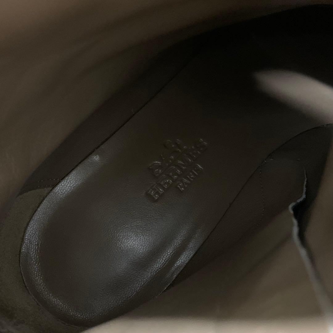 Hermes Saint Germain Kelly Leather Short Boots Black
