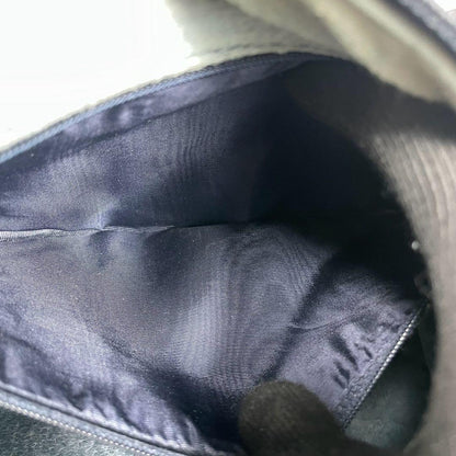 Gucci GG Sherry Line Boston Bag Navy Leather Logo — view 6