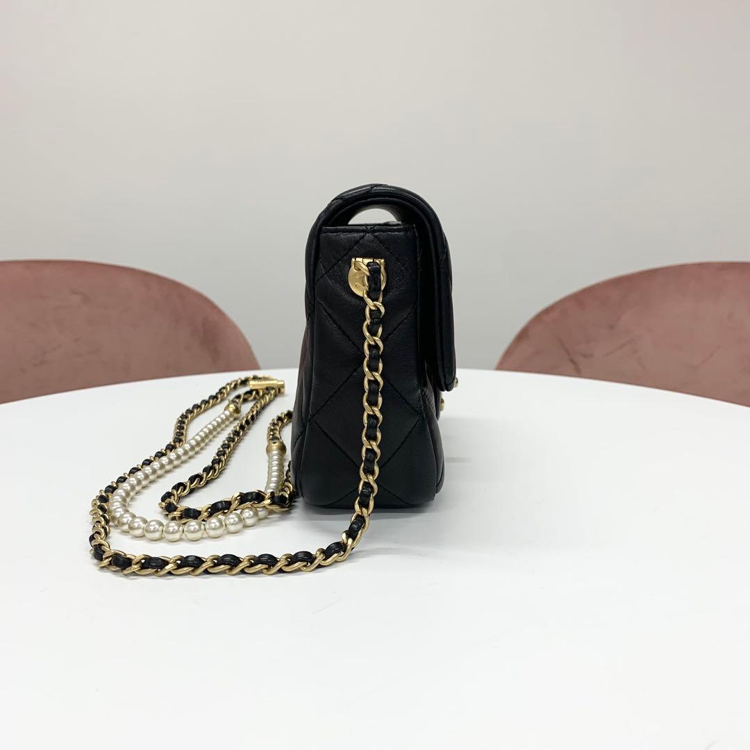 Chanel Mini Quilted CC Logo Lambskin Turnlock Shoulder Bag — view 2