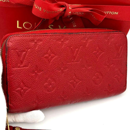 Louis Vuitton Wallet Red Monogram Empreinte Zippy