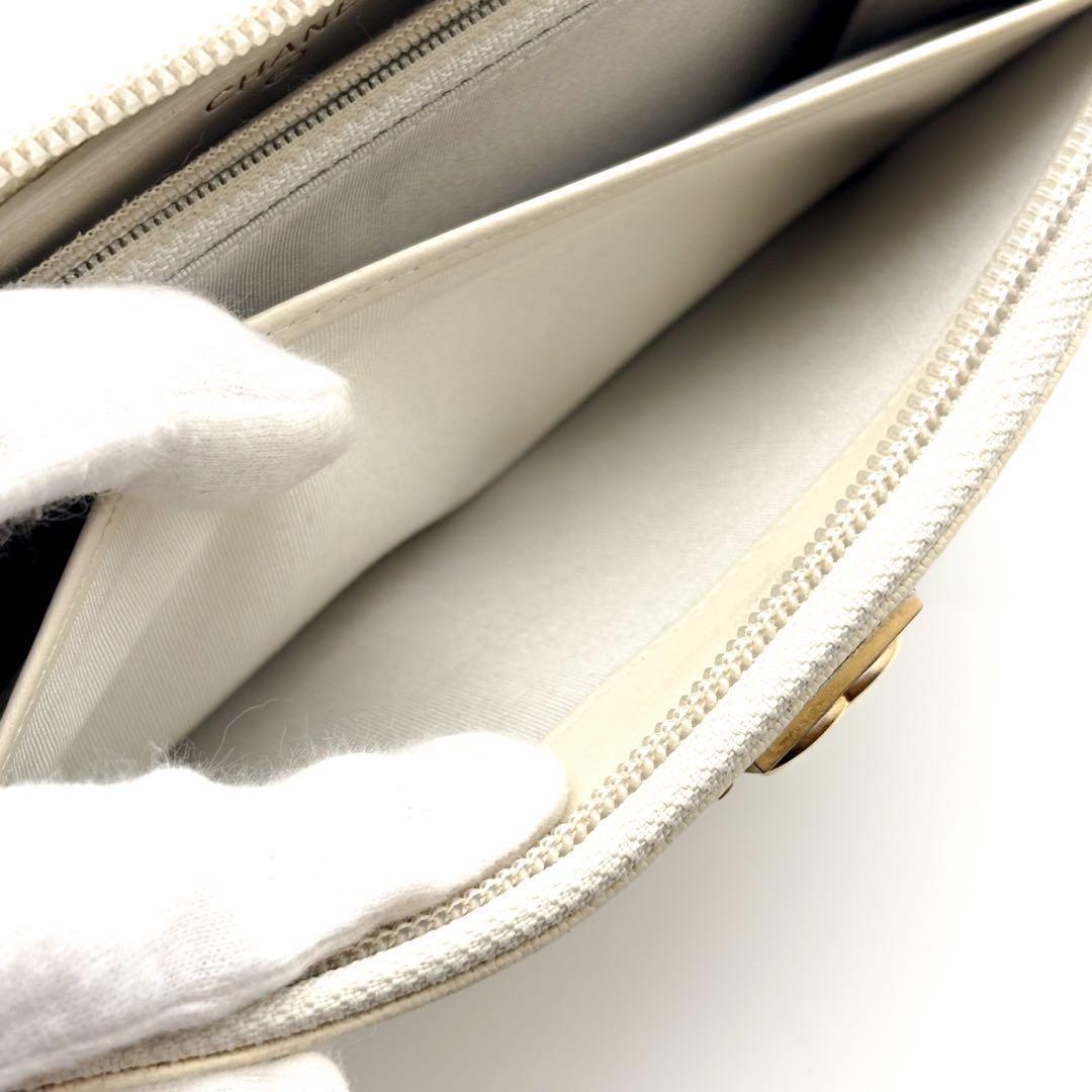 Chanel Wallet Round Wallets Cream — view 8