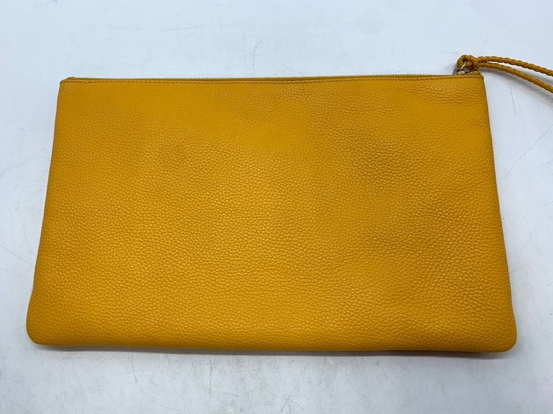 1573 Gucci Clutch Bag 376858 Yellow Fringe Bamboo Preowned Second Bag