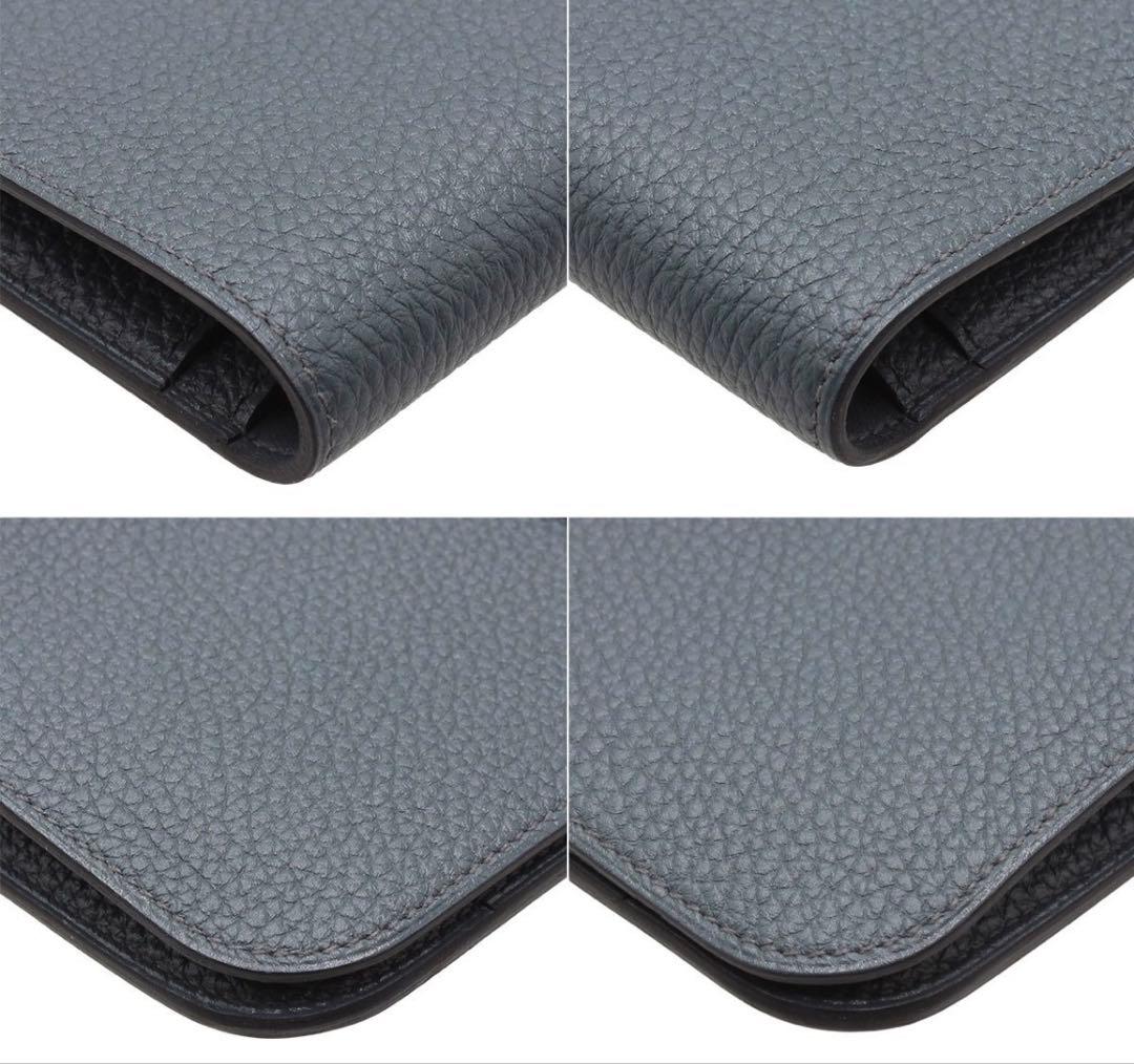 Unused Hermes Dogon GM Leather Bi-fold Long Wallet