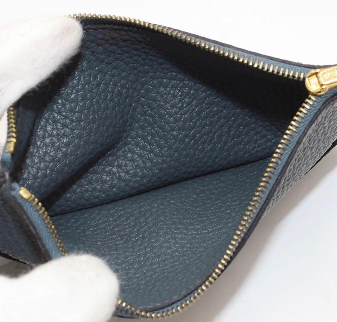 Unused Hermes Dogon GM Leather Bi-fold Long Wallet