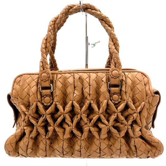 Bottega Veneta Handbag Intrecciato Brown Leather