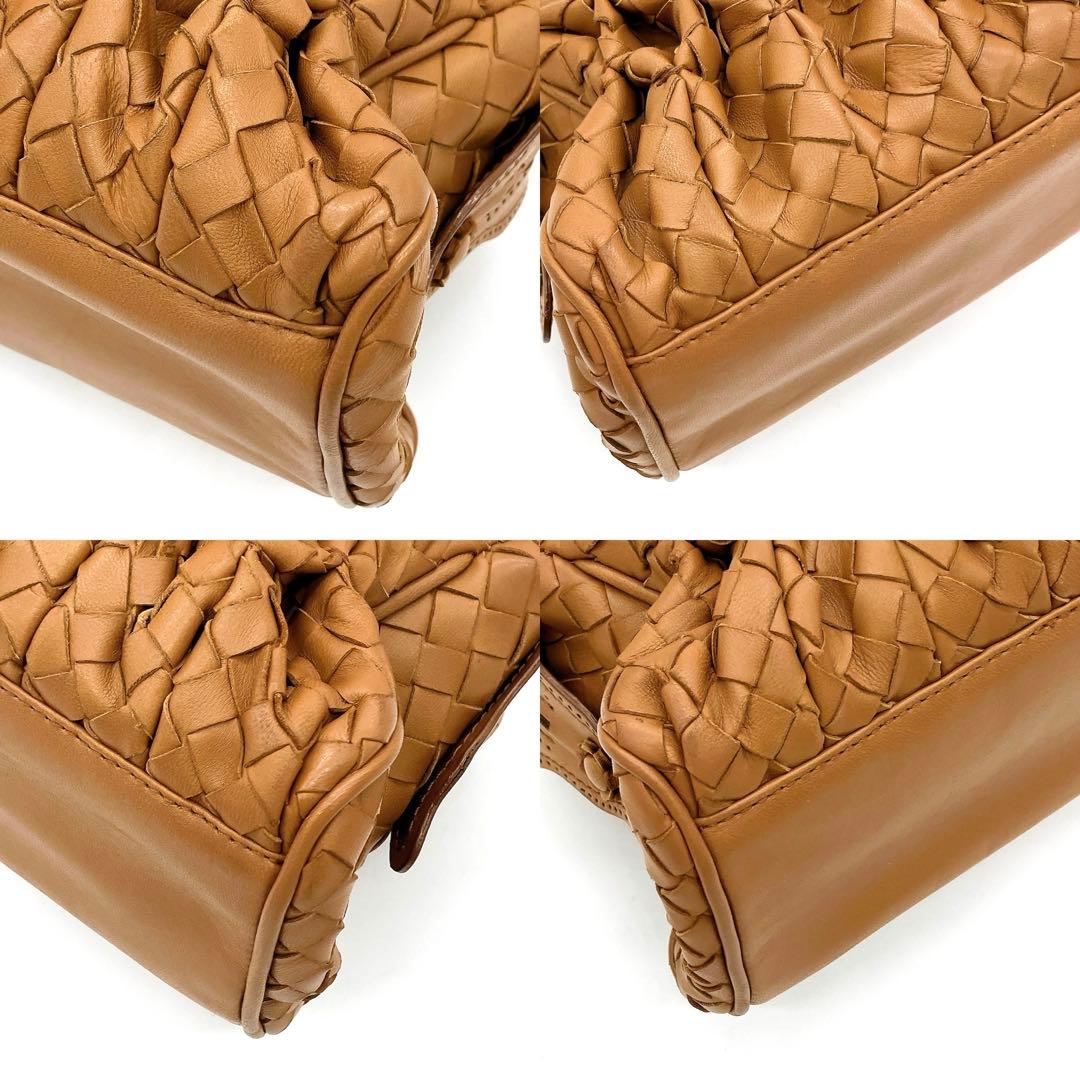 Bottega Veneta Handbag Intrecciato Brown Leather
