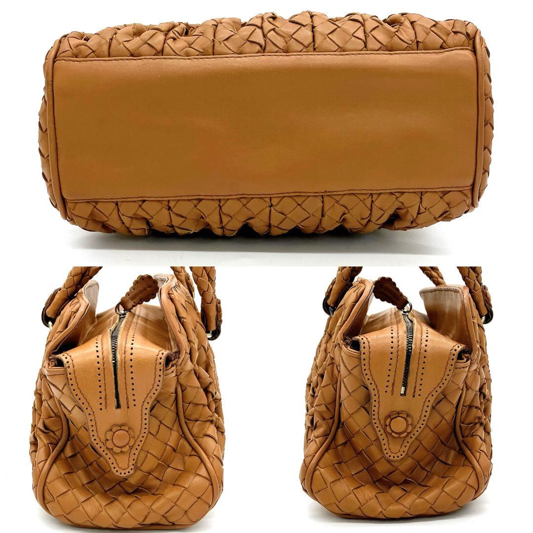 Bottega Veneta Handbag Intrecciato Brown Leather
