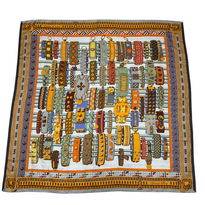 Hermes Carre Geant 140 Collier de Chien Cassisir Shawl Scarf — view 3