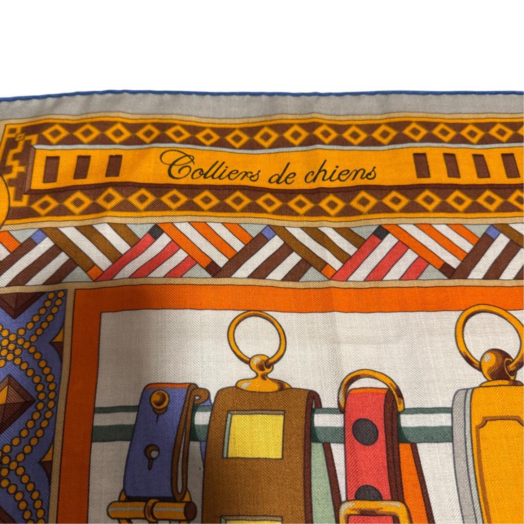 Hermes Carre Geant 140 Collier de Chien Cassisir Shawl Scarf — view 6