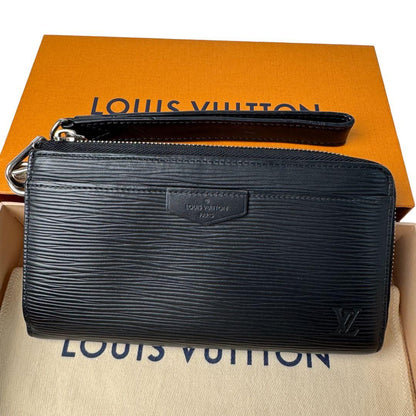 Louis Vuitton Zippy Dragonne Epi Noir Wallet
