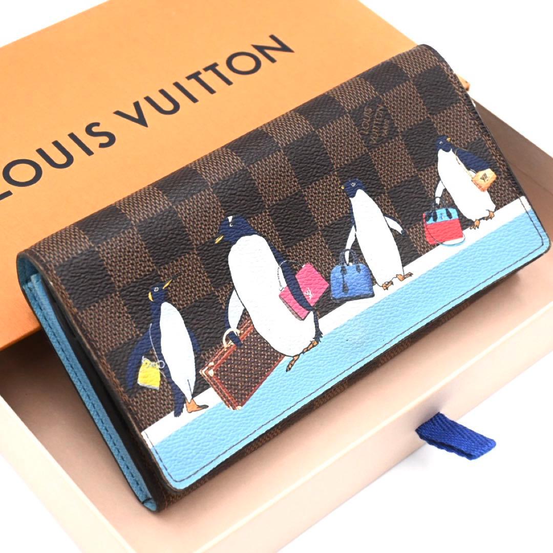 Louis Vuitton Damier Portefeuille Sarah Wallet Penguin